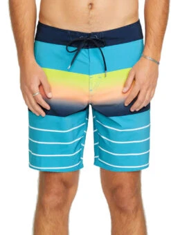 Volcom Men's Quarta Fade Mod-Tech 19" Board Shorts -Swimming Equipment Shop 8819807027368 bayblue