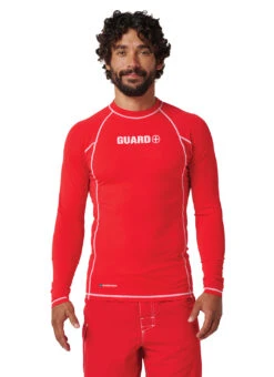 Watermen Unisex Classic Guard Long Sleeve Rash Guard 23 Watermen Unisex Classic Guard Long Sleeve Rash Guard -Swimming Equipment Shop 8852115161256 red 1a