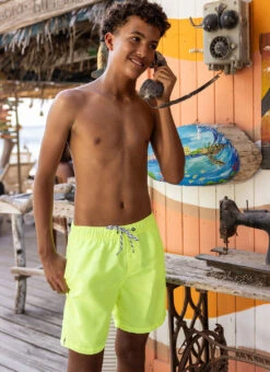 Snapper Rock Boys' Citron Comfort Lined Swim Trunk (Toddler, Little Kid, Big Kid) -Swimming Equipment Shop 8857716752552 2t