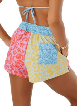 Roxy Women's Tapestry Patchwork No Bad Waves Pull On Short -Swimming Equipment Shop 8885190099112 multi 2a