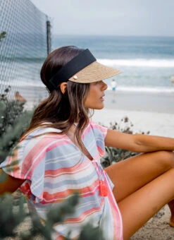 Peter Grimm Women's Bayshore Adjustable Visor -Swimming Equipment Shop 8902991413416 natural 3a