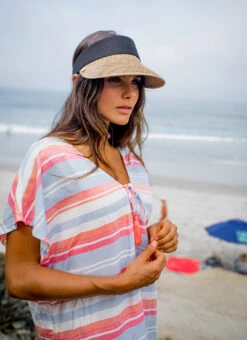 Peter Grimm Women's Bayshore Adjustable Visor -Swimming Equipment Shop 8902991413416 natural 4a